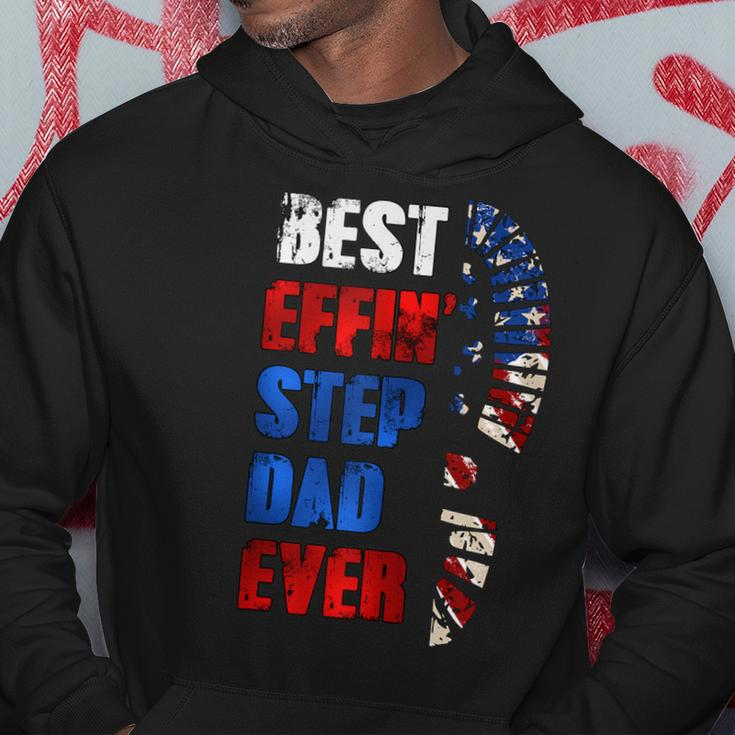 Best Effin’ Step Dad 4Th Of July Ever Shoes Trace Flag Hoodie Funny Gifts