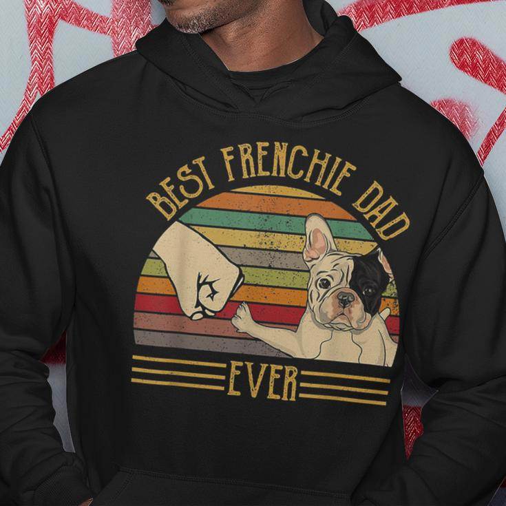 Best Frenchie Dad Ever Retro Vintage Sunset Hoodie Unique Gifts