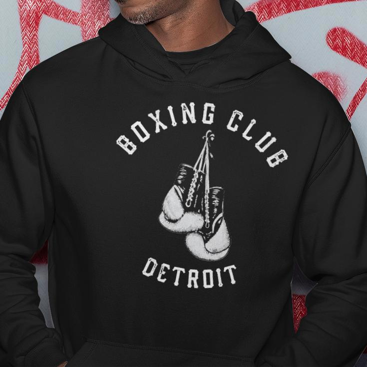 Boxing Club Detroit Distressed Gloves Hoodie Unique Gifts