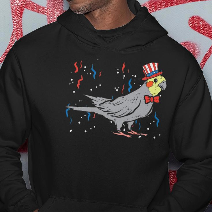 Cockatiel Bird American Flag Usa 4Th Of July Fourth Animal Hoodie Unique Gifts