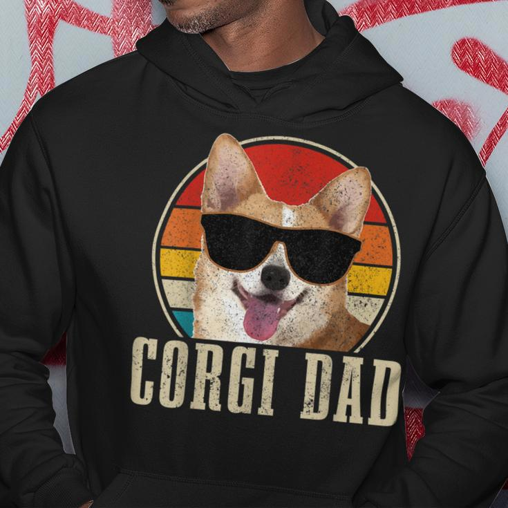 Corgi Dad Vintage Sunglasses Funny Corgi Dog Owner Hoodie Funny Gifts