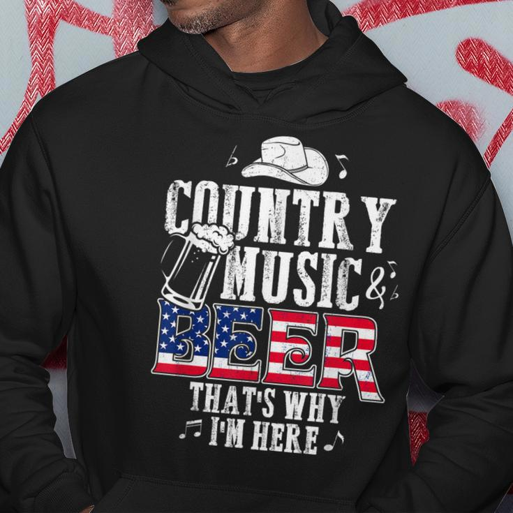 Country Music And Beer Thats Why Im HereFunny Hoodie Funny Gifts