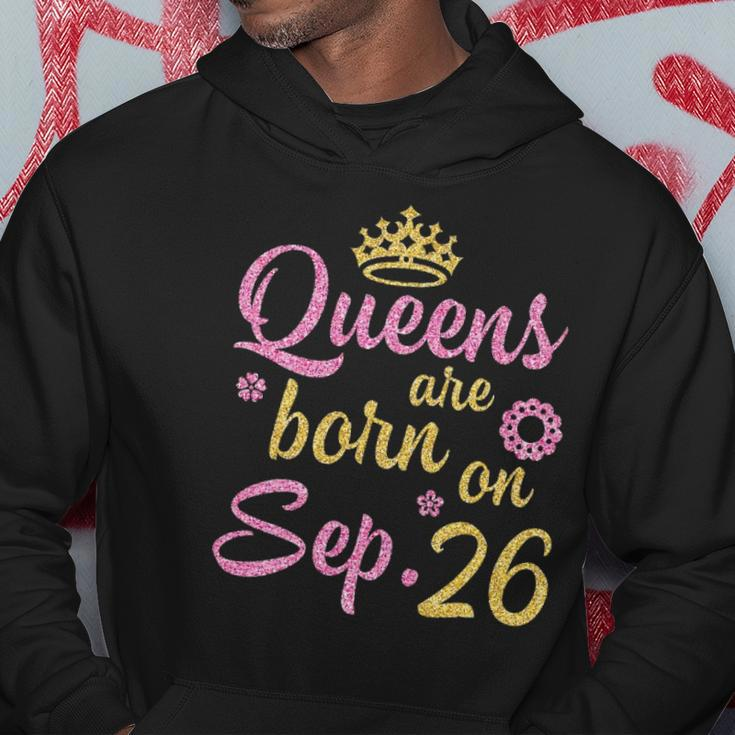 Crown Queens Are Born On September 26 Happy Birthday Hoodie Unique Gifts