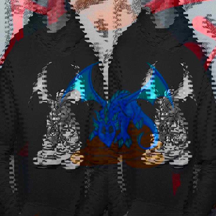 Cute Blue Dragon And His Cookie Treasure Hoard Hoodie Funny Gifts