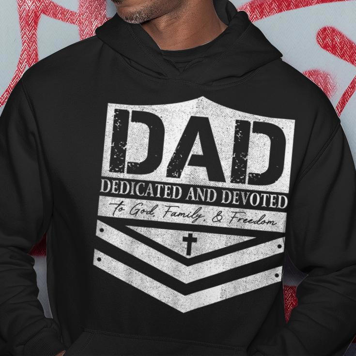 Dad Dedicated And Devoted Happy Fathers Day Hoodie Unique Gifts