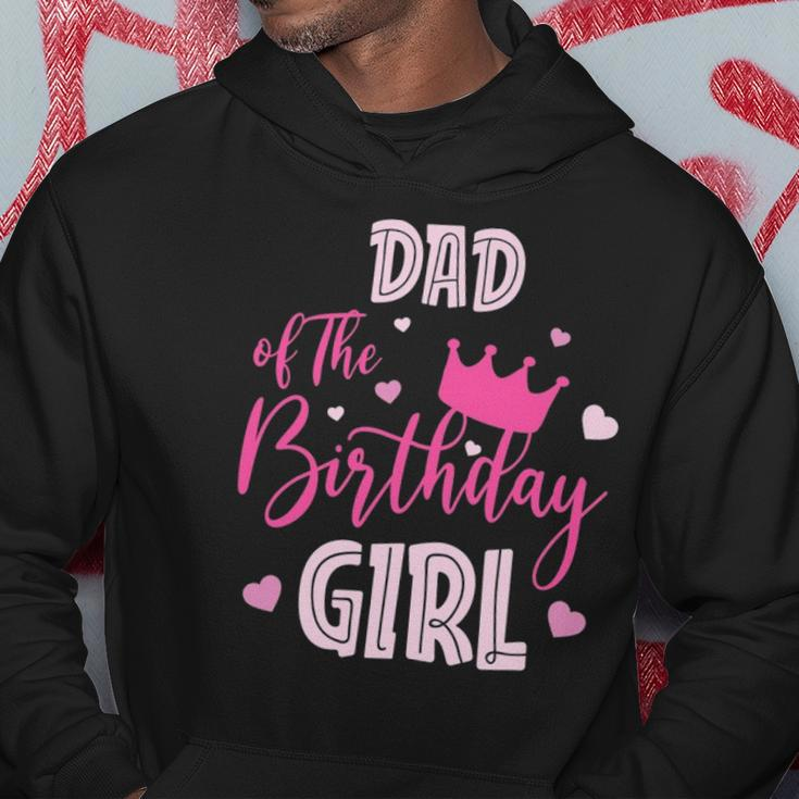 Dad Of The Birthday Girl Cute Pink Matching Family Hoodie Unique Gifts