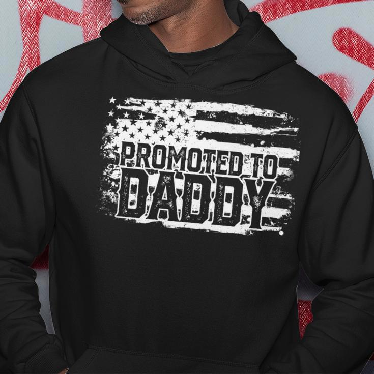 Daddy Dad American Flag 4Th Of July Pregnancy Announcement Hoodie Funny Gifts