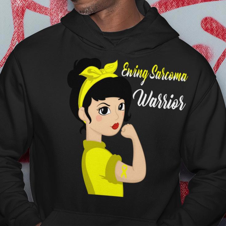 Ewings Sarcoma Warrior Strong Women Yellow Women Ewings Sarcoma Ewings Sarcoma Awareness Hoodie Funny Gifts