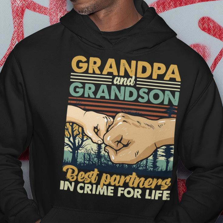 Father Grandpa And Grandson Best Partners In Crime For Life 113 Family Dad Hoodie Unique Gifts