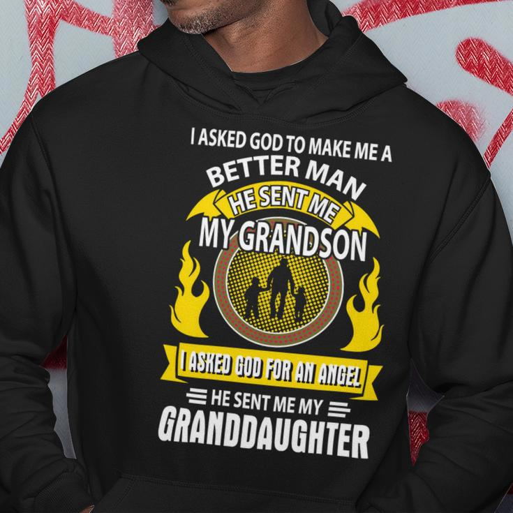 Father Grandpa I Asked God To Make Me A Better Man He Sent Me My Grandson Family Dad Hoodie Unique Gifts