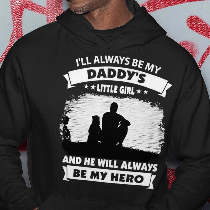 Father Grandpa Ill Always Be My Daddys Little Girl And He Will Always Be My Herotshir Family Dad Hoodie Unique Gifts