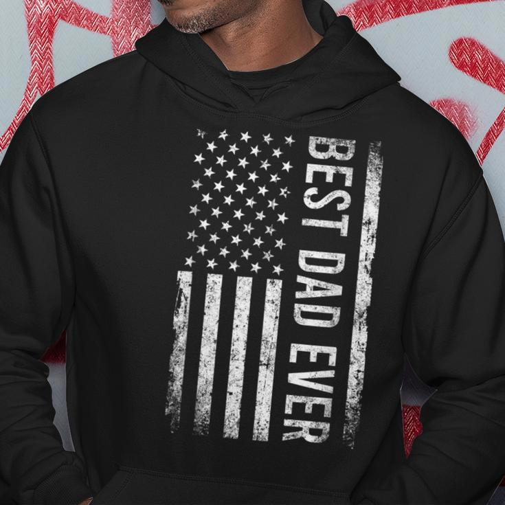 Fathers Day Best Dad Ever American Flag Hoodie Unique Gifts