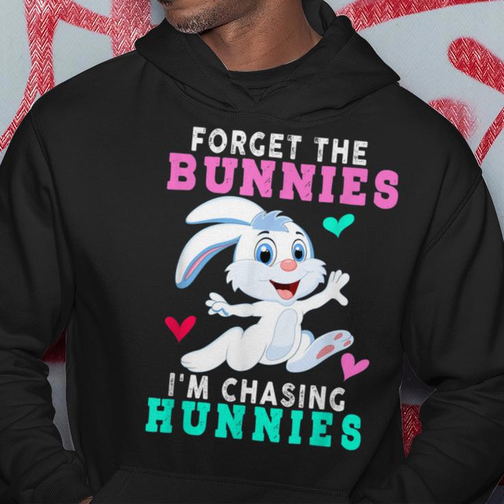 Forget The Bunnies Im Chasing Hunnies Funny Hoodie Funny Gifts