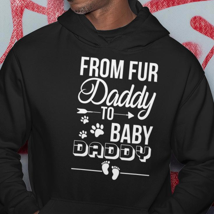 From Fur Daddy To Baby Daddy - Dad Fathers Day Pregnancy Hoodie Unique Gifts