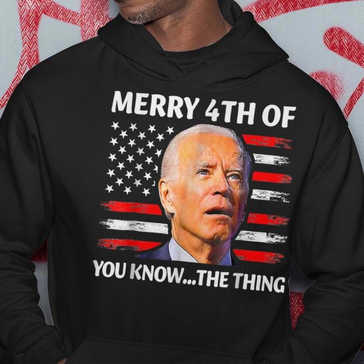 Funny Biden Confused Merry Happy 4Th Of You Know The Thing Hoodie Unique Gifts