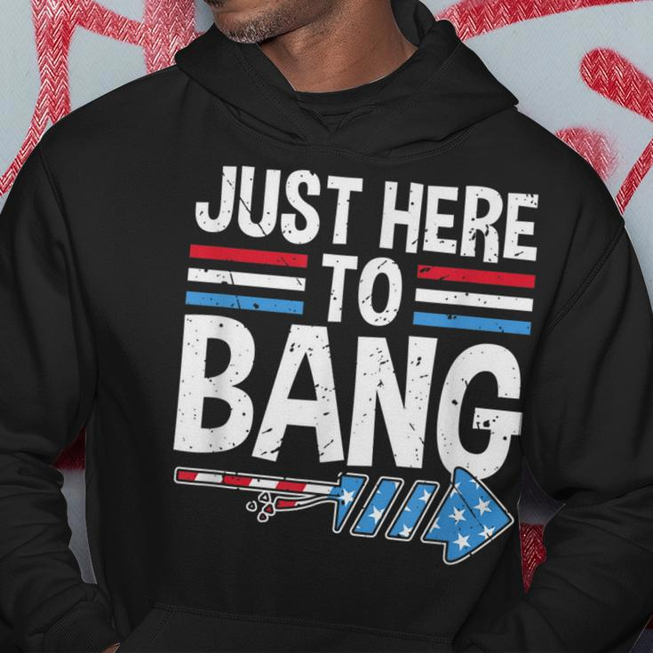 Funny Im Just Here To Bang 4Th Of July Patriotic Hoodie Funny Gifts