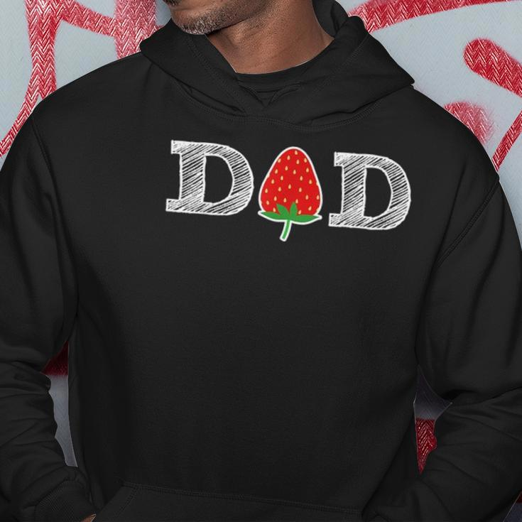 Funny Strawberry Dad Fruit Berry Fathers Day Hoodie Unique Gifts