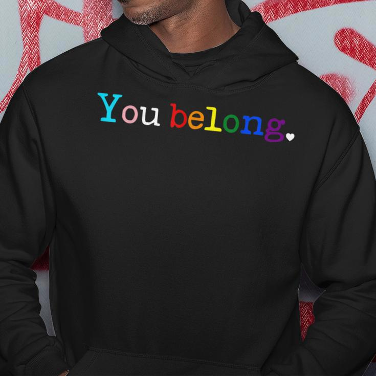 Gay Pride Lgbt Support And Respect You Belong Transgender Hoodie Unique Gifts