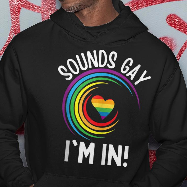 Gay Pride Sounds Gay Im In Men Women Lgbt Rainbow Hoodie Unique Gifts