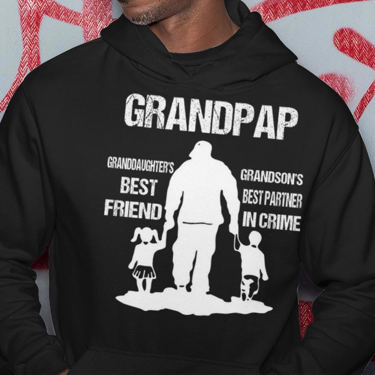 Grandpap Grandpa Gift Grandpap Best Friend Best Partner In Crime Hoodie Funny Gifts