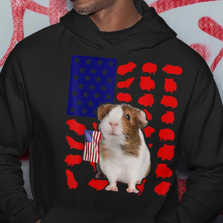 Guinea Pig American Flag 4Th Of July Lover Usa Patriotic Hoodie Funny Gifts