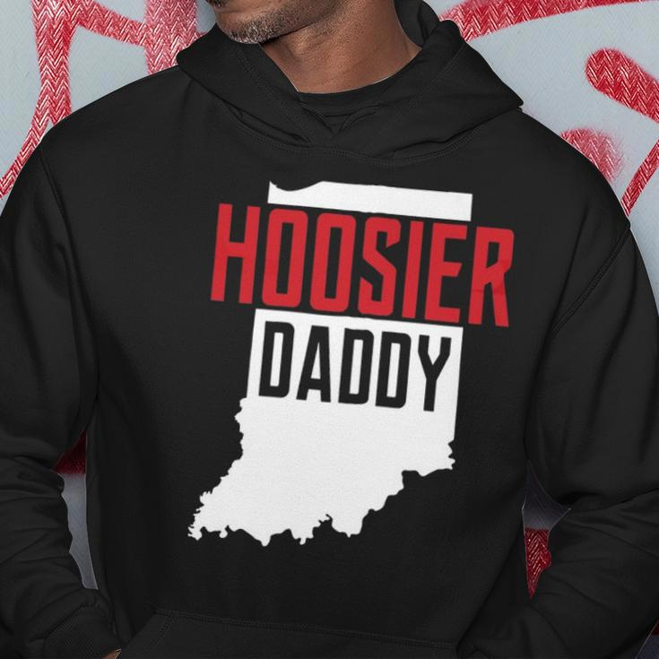 Hoosier Daddy Indiana State Map Gift Zip Hoodie Unique Gifts