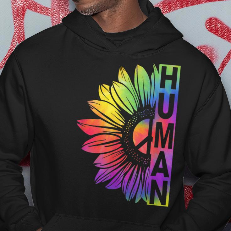Human Sunflower Lgbt Tie Dye Flag Gay Pride Proud Lgbtq Hoodie Unique Gifts