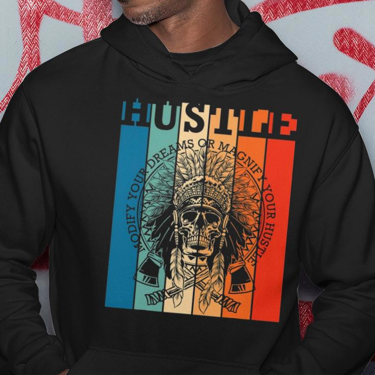 Hustle Retro Native American Indian Hip Hop Music Lover Gift Hoodie Unique Gifts