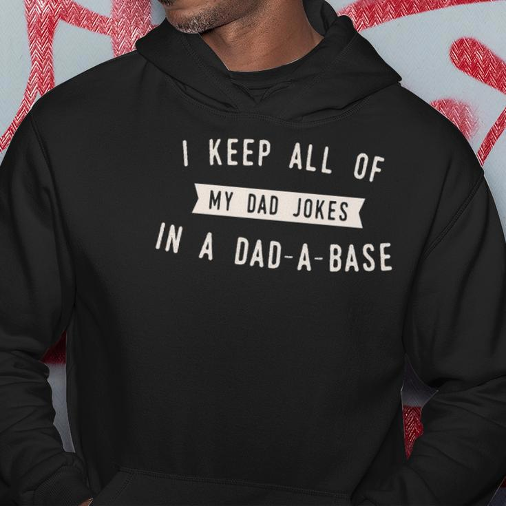 I Keep All Of My Jokes In A Dad-A-Base - Funny Dad Jokes Classic Hoodie Unique Gifts