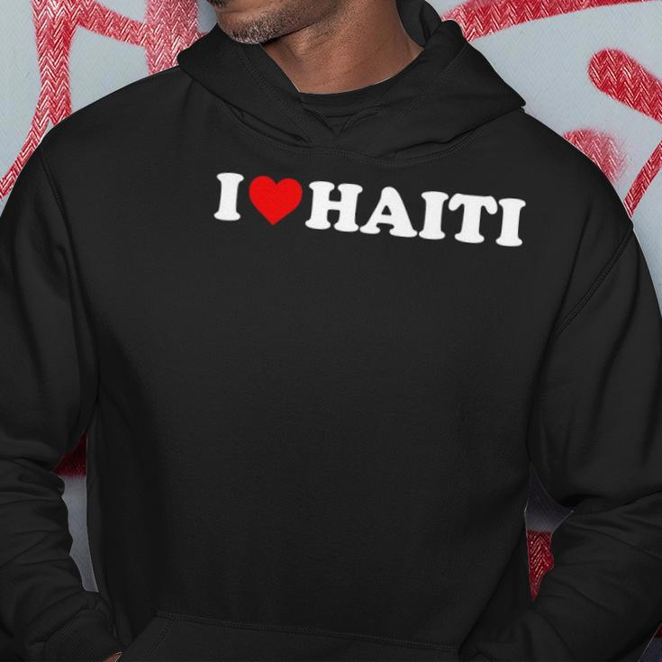 I Love Haiti - Red Heart Hoodie Unique Gifts