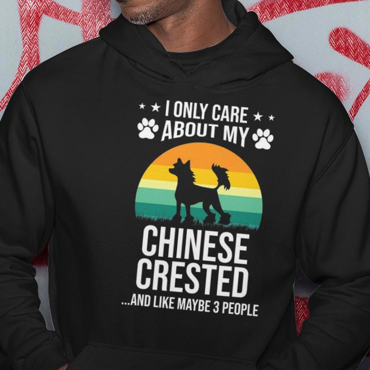 I Only Care About My Chinese Crested Dog Lover Hoodie Unique Gifts
