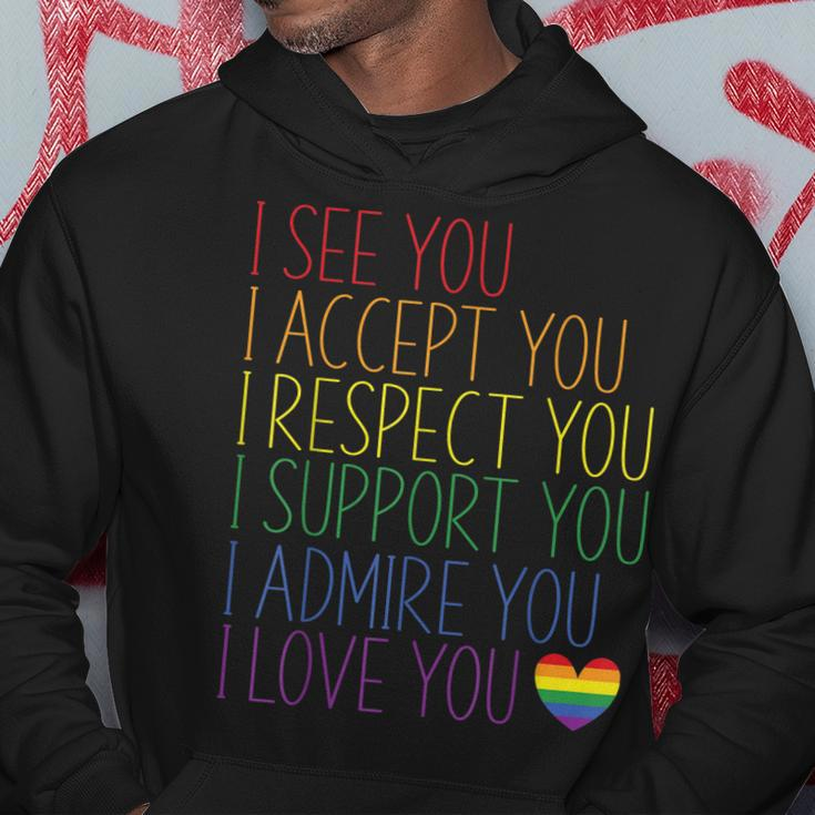 I See Accept Respect Support Admire Love You Lgbtq V2 Hoodie Funny Gifts
