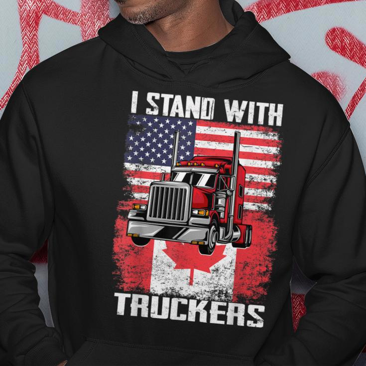 I Stand With Truckers - Truck Driver Freedom Convoy Support Hoodie Funny Gifts