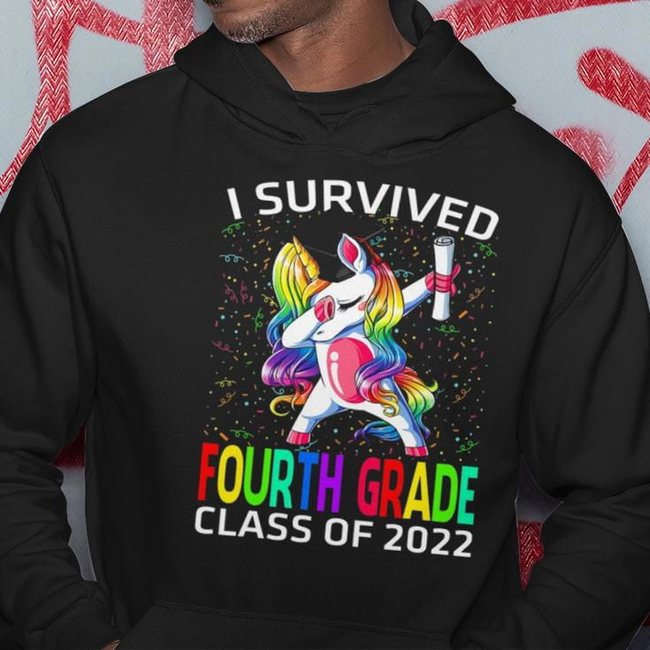 I Survived Fourth Grade Class Of 2022 Graduate Unicorn Hoodie Unique Gifts