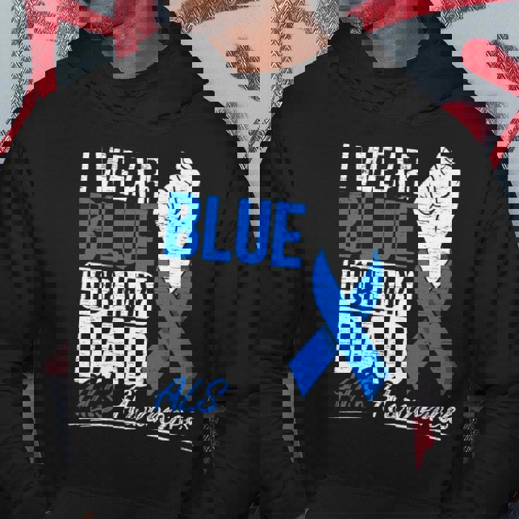 I Wear Blue For My Dad Als Awareness Supporter Warrior Hoodie Unique Gifts