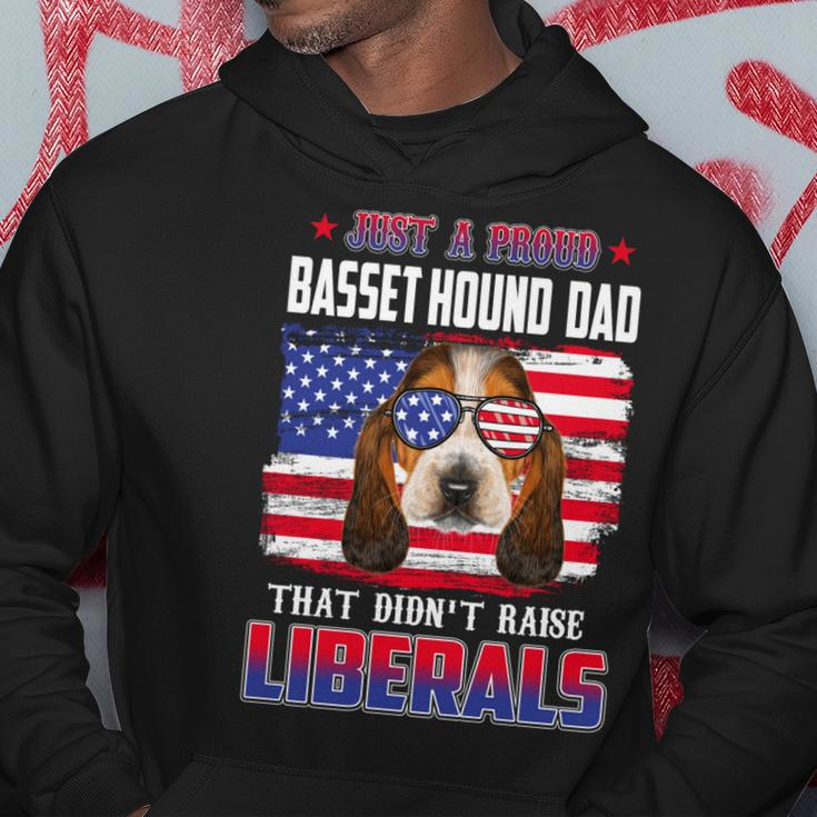 Just A Proud Basset Hound Dad Merica Dog 4Th Of July Hoodie Funny Gifts