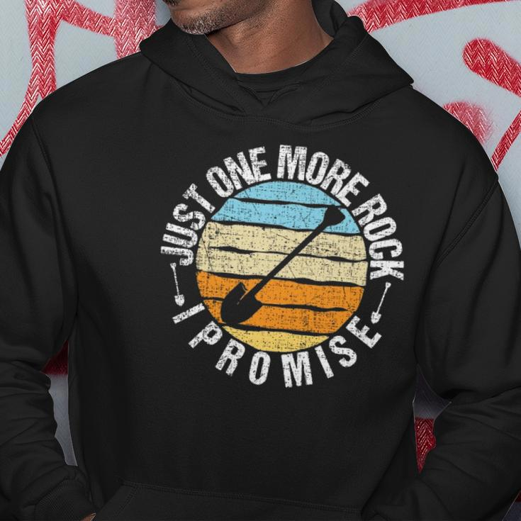 Just One More Rock I Promise - Rock Collector Geode Hunter Hoodie Unique Gifts