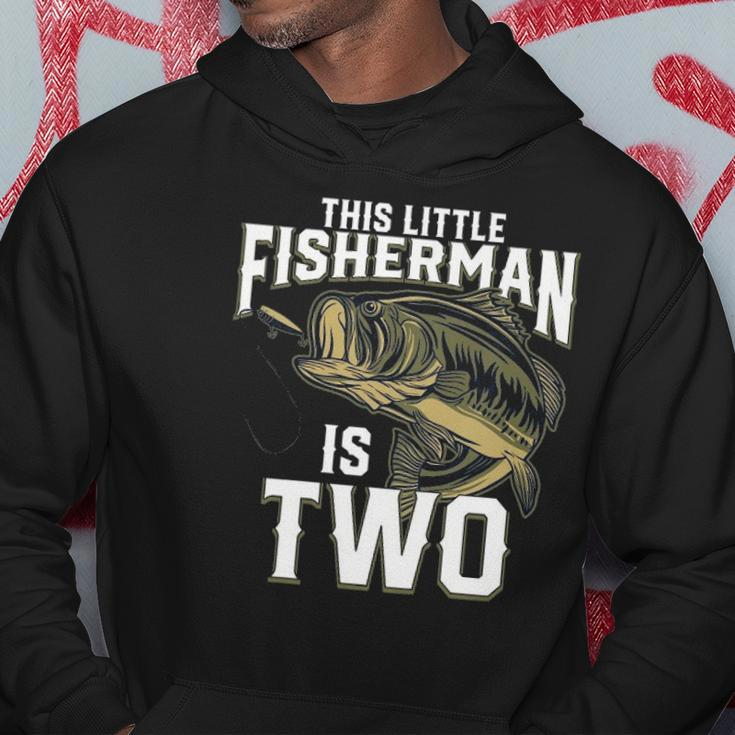 Kids 2 Years Old Fishing Birthday Party Fisherman 2Nd Gift For Boy Hoodie Unique Gifts