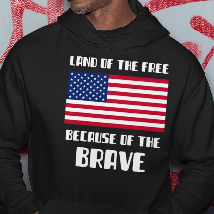 Land Of The Free Because Of The Brave Memorial Day Sale Flag Hoodie Unique Gifts