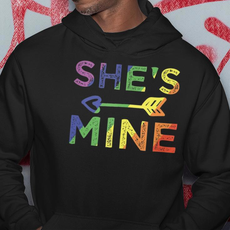 Lesbian Couple Shes Mine Im Hers Matching Lgbt Pride Hoodie Unique Gifts