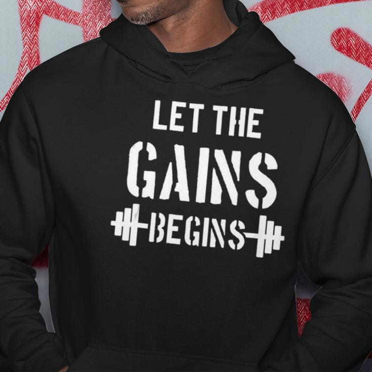 Let The Gains Begin - Gym Bodybuilding Fitness Sports Gift Hoodie Unique Gifts