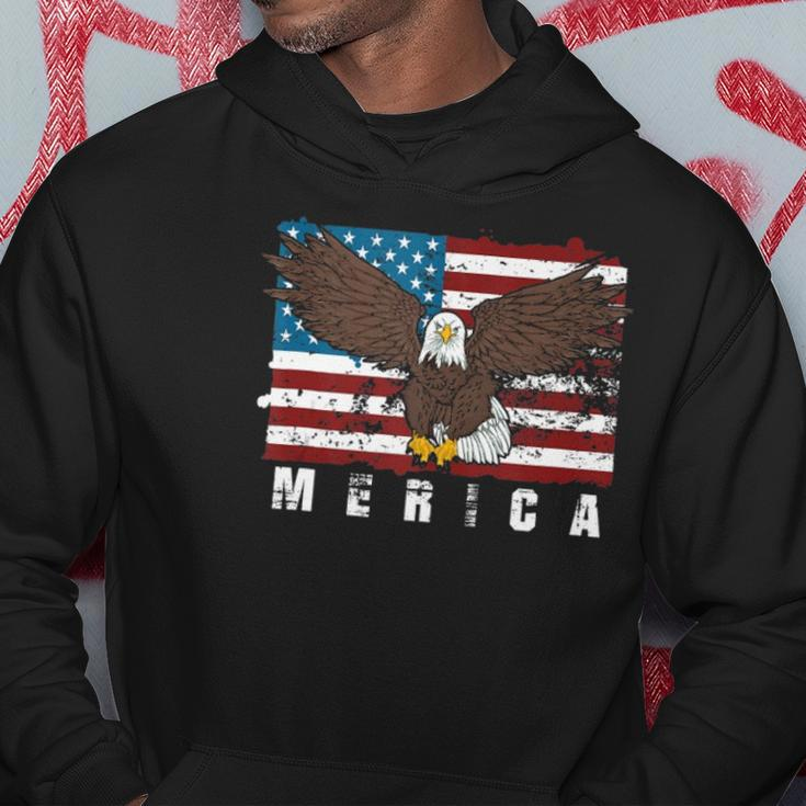 Liberty 4Th Of July Merica Us Flag Proud American Bald Eagle Hoodie Personalized Gifts