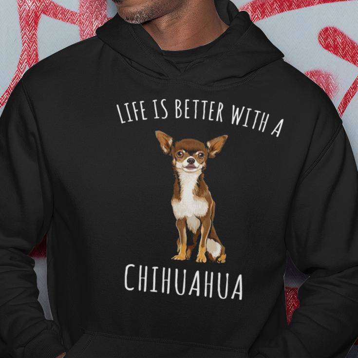 Life Is Better With A Brown Chihuahua Dog Lover Hoodie Unique Gifts