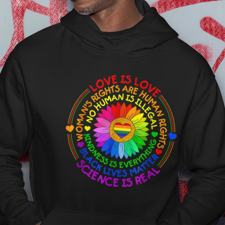 Love Is Love Science Is Real Kindness Is Everything LGBT Hoodie Unique Gifts