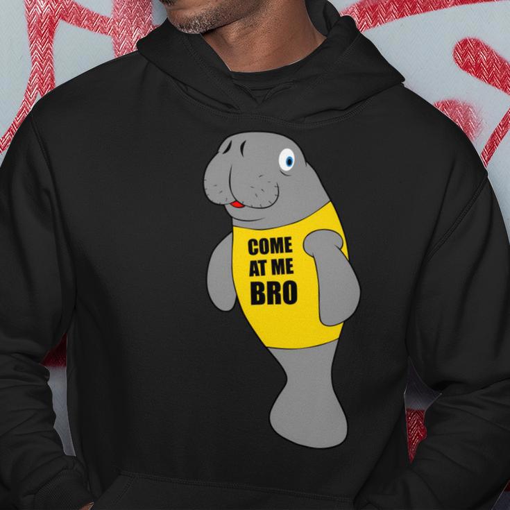 Manatee Novelty Come At Me Bro Hoodie Funny Gifts