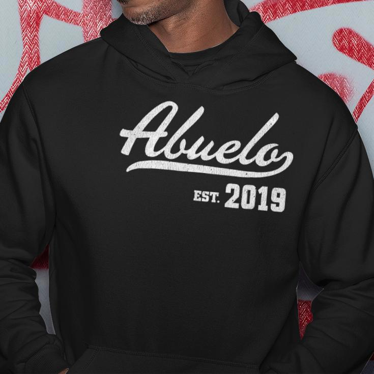 Mens Abuelo Est 2019 Distressed Hoodie Unique Gifts
