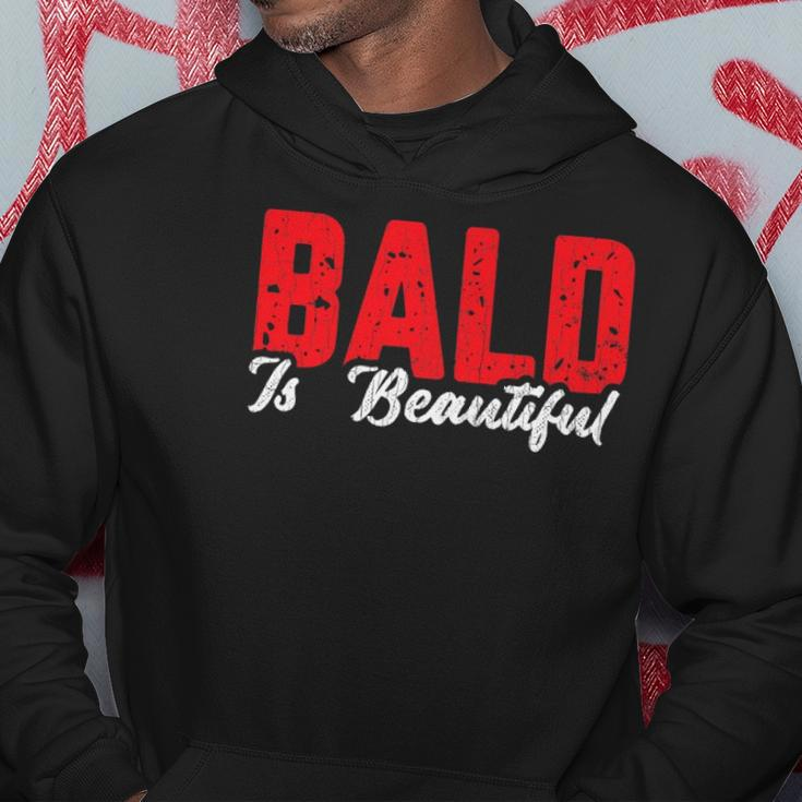 Mens Bald Beautiful Funny Graphic Hoodie Unique Gifts
