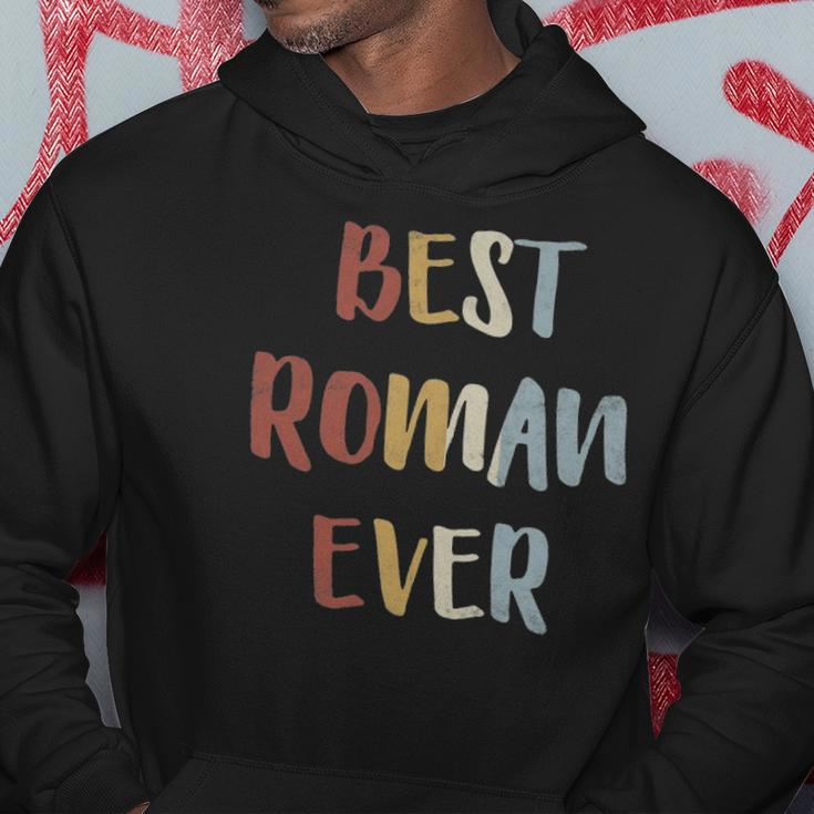 Mens Best Roman Ever Retro Vintage First Name Gift Hoodie Unique Gifts