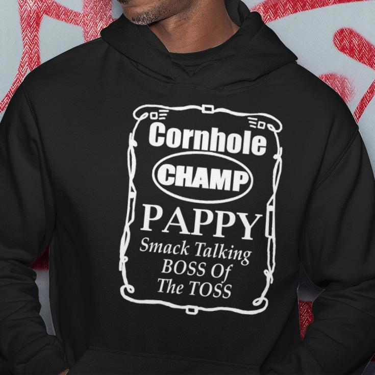 Mens Cornhole Champion Boss Of The Toss Pappy Hoodie Unique Gifts