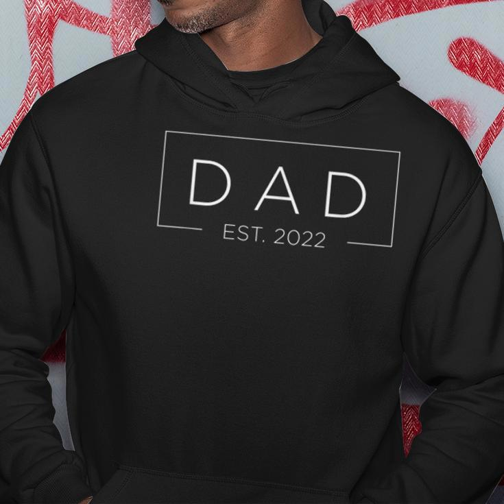 Mens Dad Est 2022 Promoted To Daddy 2022 Fathers Day Hoodie Unique Gifts
